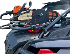 RZR Pro Xp Chain saw holder for Polaris tire rack